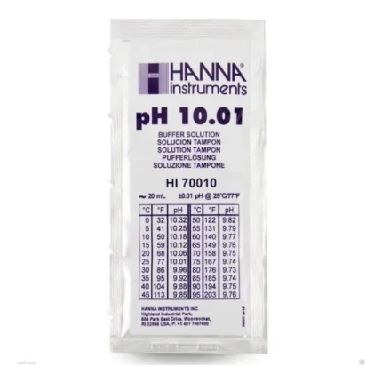 Hanna HI70010P pH Buffer Solution Sachet pH 10.01 – 20ml