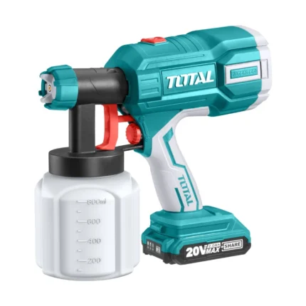 Total TSGLI2001 Cordless Paint Spray Gun 800ml - 20V - Without Battery & Charger